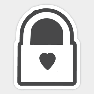 "The Key to My Heart: A Padlock Artwork Sticker